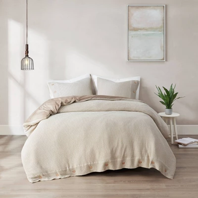 Elena Rayon From Bamboo Blend Waffle Weave Duvet Cover Set 3 Elena Rayon From Bamboo Blend Waffle Weave Duvet Cover Set - Image 3