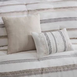 Madison Park 5pc Cove Clipped Jacquard Comforter Set White/Assorted Beiges 15 Madison Park 5pc Cove Clipped Jacquard Comforter Set White/Assorted Beiges -Bedding Store GUEST 07fb752b 6495 45e3 9055 fd36621c60b3