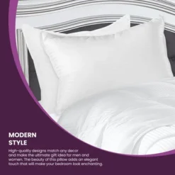 Traditional 1cm Stripe Microfiber Down Alternative 2-Piece Pillow Set - Blue Nile Mills 10 Traditional 1cm Stripe Microfiber Down Alternative 2-Piece Pillow Set - Blue Nile Mills -Bedding Store GUEST 0af180e1 299f 49e4 9d30 17f1deffd4ad