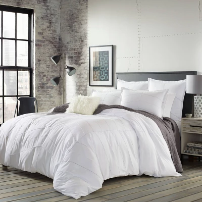 White Courtney Duvet Cover Set - City Scene® 1 White Courtney Duvet Cover Set - City Scene®