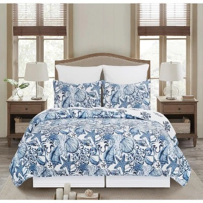 C&F Home Blue Coast Shells Standard Sham 3 C&F Home Blue Coast Shells Standard Sham - Image 3