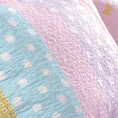 Polka Dot Stripe Reversible Sham Standard 20" X 26" Multicolor By Greenland Home Fashion 2 Polka Dot Stripe Reversible Sham Standard 20" X 26" Multicolor By Greenland Home Fashion - Image 2