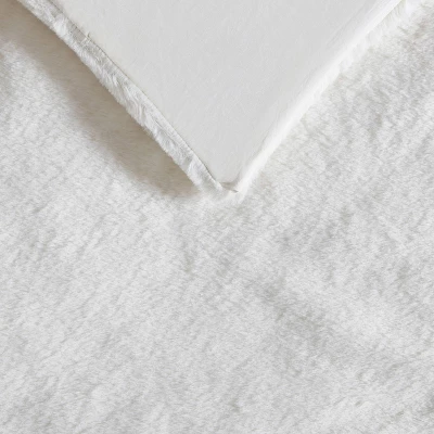 Laura Ashley Solid Faux Fur 100% Microfiber Duvet Cover Set Beige 5 Laura Ashley Solid Faux Fur 100% Microfiber Duvet Cover Set Beige - Image 5