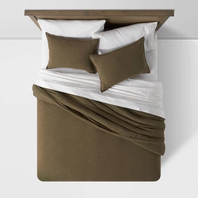 Space Dyed Cotton Linen Duvet Cover & Sham Set - Threshold™ 2 Space Dyed Cotton Linen Duvet Cover & Sham Set - Threshold™ - Image 2