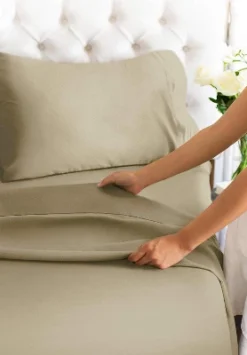 4 Piece 100% Cotton 400 Thread Count Sheet Set - CGK Linens -Bedding Store GUEST 20b0f1f6 7da2 453b 8acc 5de1f2cb6468