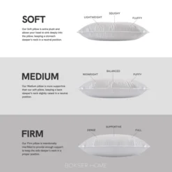 2 Pack Medium White Duck Feather & Down Bed Pillow | BOKSER HOME 18 2 Pack Medium White Duck Feather & Down Bed Pillow | BOKSER HOME -Bedding Store GUEST 21b7fc75 9380 4d16 900a 5501e807c4d6