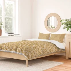 Wagner Campelo Boho Volutes Putty Duvet Set - Deny Designs