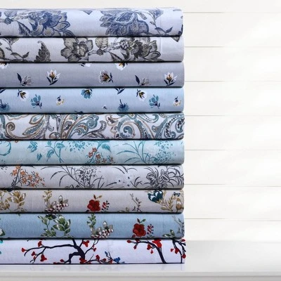 Floryn Printed Flannel Oversized Duvet Cover Set - Tribeca Living 2 Floryn Printed Flannel Oversized Duvet Cover Set - Tribeca Living - Image 2