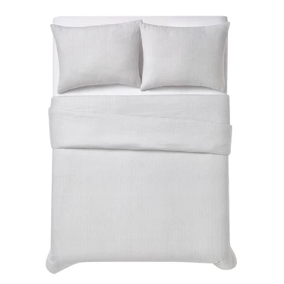 Herringbone Flannel Comforter Set Gray - London Fog 4 Herringbone Flannel Comforter Set Gray - London Fog - Image 4