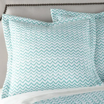Euro 2pc Leora Floral Sham Set Aqua - Homthreads 1 Euro 2pc Leora Floral Sham Set Aqua - Homthreads