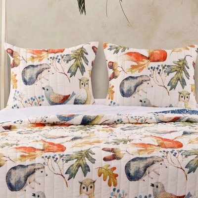 Willow Forest Creatures Perfect Pillow Sham Multicolor By Barefoot Bungalow 4 Willow Forest Creatures Perfect Pillow Sham Multicolor By Barefoot Bungalow - Image 4