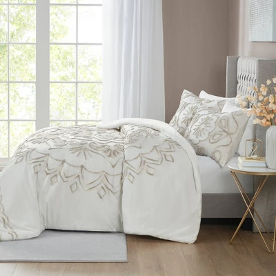 Valeria 3 Piece Tufted Cotton Chenille Comforter Set 2 Valeria 3 Piece Tufted Cotton Chenille Comforter Set - Image 2
