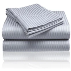 Embossed 1800 Series Wrinkle Resistant Stripe All Season Bed Sheet Set Gray By Plazatex 5 Embossed 1800 Series Wrinkle Resistant Stripe All Season Bed Sheet Set Gray By Plazatex -Bedding Store GUEST 49bc220e 9064 4706 bc9f 3227288850a9