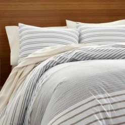 Eddie Bauer - Cooper Stripe Reversible Duvet Cover & Sham Set Beige -Bedding Store GUEST 5d7b7df6 a5ed 4693 8398 7a90d06cf7ac
