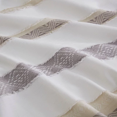 Madison Park 5pc Cove Clipped Jacquard Comforter Set White/Assorted Beiges 6 Madison Park 5pc Cove Clipped Jacquard Comforter Set White/Assorted Beiges - Image 6