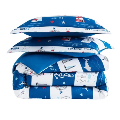 Southshore Fine Living Atlantics Oversized Soft 2-Piece Duvet Cover Set Blue Twin / Twin XL 5 Southshore Fine Living Atlantics Oversized Soft 2-Piece Duvet Cover Set Blue Twin / Twin XL - Image 5