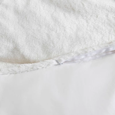 Laura Ashley Solid Faux Fur 100% Microfiber Duvet Cover Set Beige 6 Laura Ashley Solid Faux Fur 100% Microfiber Duvet Cover Set Beige - Image 6