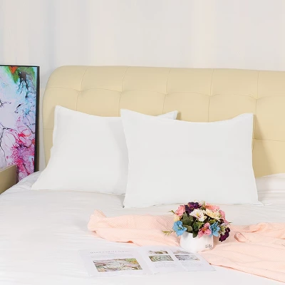 2 Pcs King 20"x36" 1800 Series Soft Brushed Microfiber Soft With Zipper Pillowcase White - PiccoCasa 2 2 Pcs King 20"x36" 1800 Series Soft Brushed Microfiber Soft With Zipper Pillowcase White - PiccoCasa - Image 2