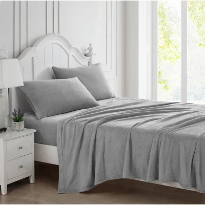 Plush Fleece Sheet Set - Laura Ashley 2 Plush Fleece Sheet Set - Laura Ashley - Image 2