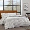 Eddie Bauer - Cooper Stripe Reversible Duvet Cover & Sham Set Beige
