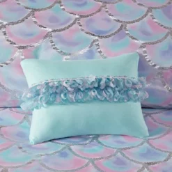 Daphne Metallic Printed Reversible Duvet Cover Set Aqua/Purple -Bedding Store GUEST 748398f8 ee65 4ce2 af18 924d8bd43451
