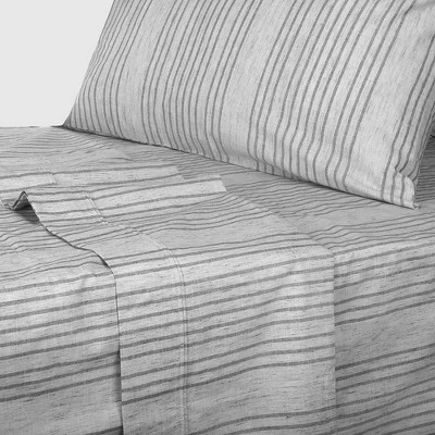 Twin Printed Pattern Peached Cotton Percale Melange Sheet Set Ann - Macaron 8 Twin Printed Pattern Peached Cotton Percale Melange Sheet Set Ann - Macaron - Image 8