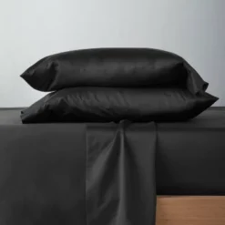 500 Thread Count Washed Supima Sateen Solid Sheet Set - Casaluna™