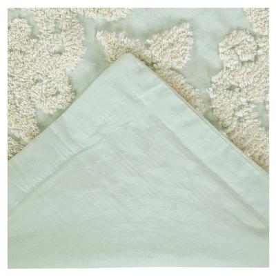 Set Of 2 Twin Florence Collection 100% Cotton Tufted Unique Luxurious Medallion Design Bedspread Sage - Better Trends 3 Set Of 2 Twin Florence Collection 100% Cotton Tufted Unique Luxurious Medallion Design Bedspread Sage - Better Trends - Image 3