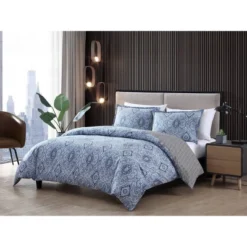 Milan Reversible Comforter Set - City Scene