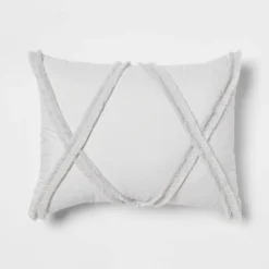 4pc Clipped Stripe Poms Comforter Bedding Set - Threshold™ -Bedding Store GUEST 8d139982 3828 47ac 895d 4255d7a3549e