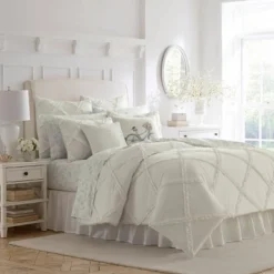 Adelina Reversible Duvet Cover Set White - Laura Ashley