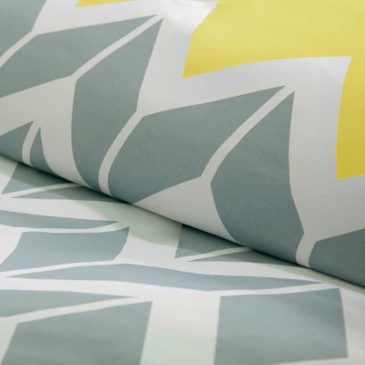 Yellow Chevron Darcy Duvet Cover Set (Full/Queen) - 5pc 3 Yellow Chevron Darcy Duvet Cover Set (Full/Queen) - 5pc - Image 3