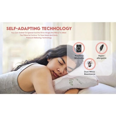 J&V TEXTILES Ultra-Luxury Memory Foam Pillow – Hypoallergenic Bed Pillow Outer Fabric Covering 2-Pack (King) 5 J&V TEXTILES Ultra-Luxury Memory Foam Pillow – Hypoallergenic Bed Pillow Outer Fabric Covering 2-Pack (King) - Image 5