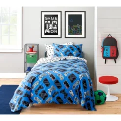 Saturday Park Gamer 100% Organic Cotton Duvet Cover & Sham Set -Bedding Store GUEST 9cbd59e4 48ed 49b0 866a bd85691b2a20