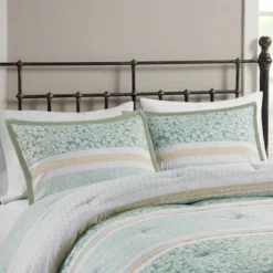 5pc Tulia Seersucker Comforter Bedding Set With Throw Pillows Green - Madison Park 13 5pc Tulia Seersucker Comforter Bedding Set With Throw Pillows Green - Madison Park -Bedding Store GUEST ab5ddaee 8c02 46ba 9466 2a3cc65968b6