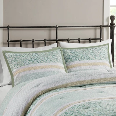 5pc Tulia Seersucker Comforter Bedding Set With Throw Pillows Green - Madison Park 3 5pc Tulia Seersucker Comforter Bedding Set With Throw Pillows Green - Madison Park - Image 3