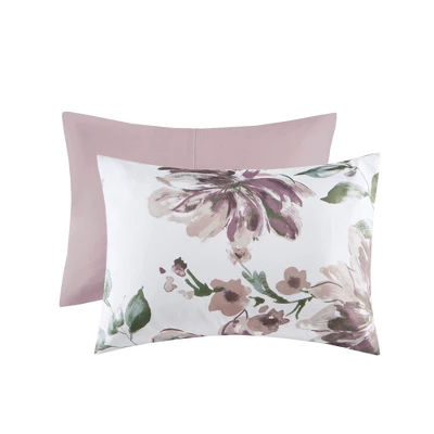 Madison Park Robin Floral Comforter Bedding Set With Bed Sheets Mauve 9 Madison Park Robin Floral Comforter Bedding Set With Bed Sheets Mauve - Image 9