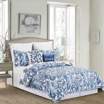 C&F Home Blue Coast Shells Standard Sham 2 C&F Home Blue Coast Shells Standard Sham - Image 2