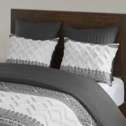 3pc Mila Cotton Duvet Cover Set With Chenille Tufting - Ink+Ivy -Bedding Store GUEST b5835168 aeba 457e 81db ac6c04284982