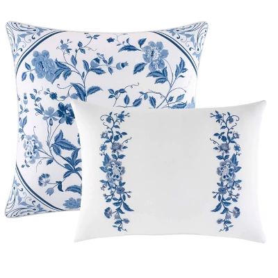 Laura Ashley Elise 100% Cotton Duvet Cover Bonus Set Blue 7 Laura Ashley Elise 100% Cotton Duvet Cover Bonus Set Blue - Image 7