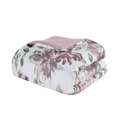 Madison Park Robin Floral Comforter Bedding Set With Bed Sheets Mauve 8 Madison Park Robin Floral Comforter Bedding Set With Bed Sheets Mauve - Image 8