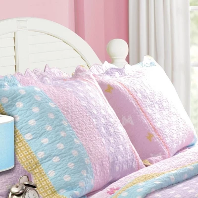 Polka Dot Stripe Reversible Sham Standard 20" X 26" Multicolor By Greenland Home Fashion 1 Polka Dot Stripe Reversible Sham Standard 20" X 26" Multicolor By Greenland Home Fashion