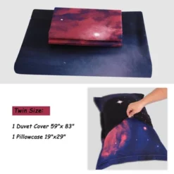 PiccoCasa Galaxies Fuchsia Comforter Duvet Cover Sets 2 Piece Includes 1 Duvet Cover 1 Pillow Sham Multicolored 7 PiccoCasa Galaxies Fuchsia Comforter Duvet Cover Sets 2 Piece Includes 1 Duvet Cover 1 Pillow Sham Multicolored -Bedding Store GUEST c0e660d9 d06d 4005 be64 513d6ea94b66