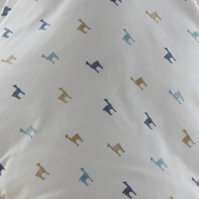 King Llamas Chambray Duvet Cover Set Blue - Poppy & Fritz 4 King Llamas Chambray Duvet Cover Set Blue - Poppy & Fritz - Image 4