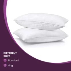 Traditional 1cm Stripe Microfiber Down Alternative 2-Piece Pillow Set - Blue Nile Mills 11 Traditional 1cm Stripe Microfiber Down Alternative 2-Piece Pillow Set - Blue Nile Mills -Bedding Store GUEST c8016f10 f43f 46a5 a2c2 4a67f06a1db1