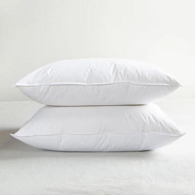 2 Pack Soft White Duck Feather & Down Bed Pillow | BOKSER HOME 9 2 Pack Soft White Duck Feather & Down Bed Pillow | BOKSER HOME - Image 9