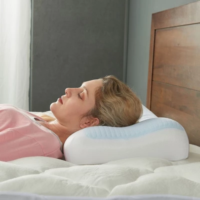 Cheer Collection Cooling Gel Memory Foam Pillow With Washable Cover - White 1 Cheer Collection Cooling Gel Memory Foam Pillow With Washable Cover - White