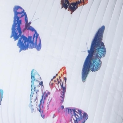 Mariposa Microfiber Pillow Sham Standard 20" X 26" Multicolor By Barefoot Bungalow 2 Mariposa Microfiber Pillow Sham Standard 20" X 26" Multicolor By Barefoot Bungalow - Image 2