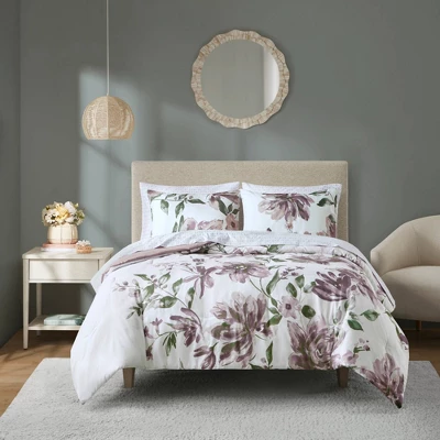 Madison Park Robin Floral Comforter Bedding Set With Bed Sheets Mauve 1 Madison Park Robin Floral Comforter Bedding Set With Bed Sheets Mauve