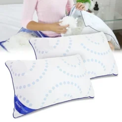 Dr. Pillow ReGen Adjustable Pillow With Cooling Technology, White